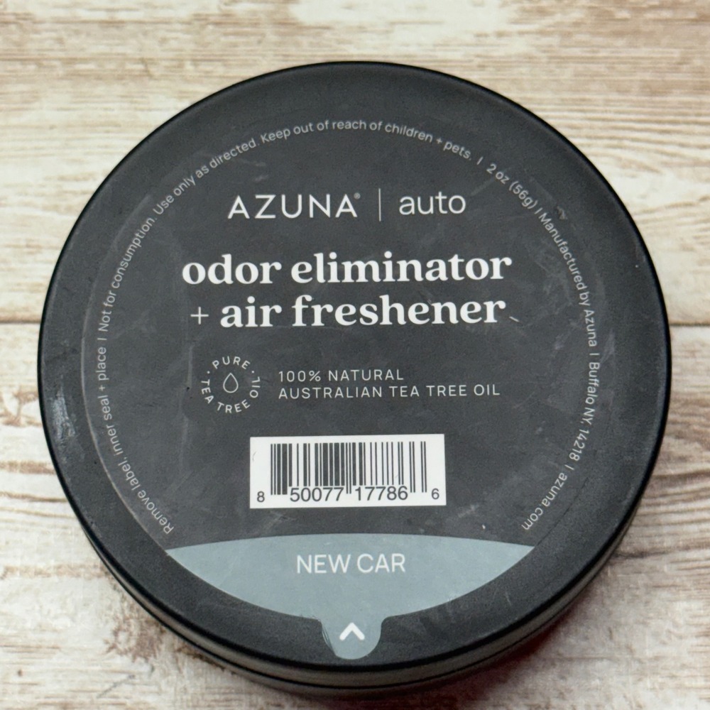 Azuna Auto Odor Eliminator Air Freshener 2oz Tea Tree Oil New Car